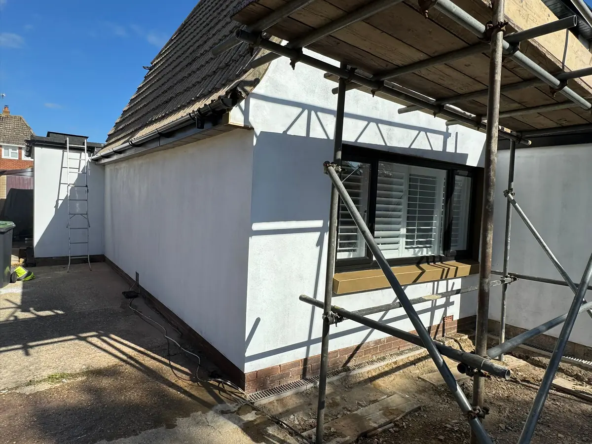 Rendered elevation on a local semi-detached home
